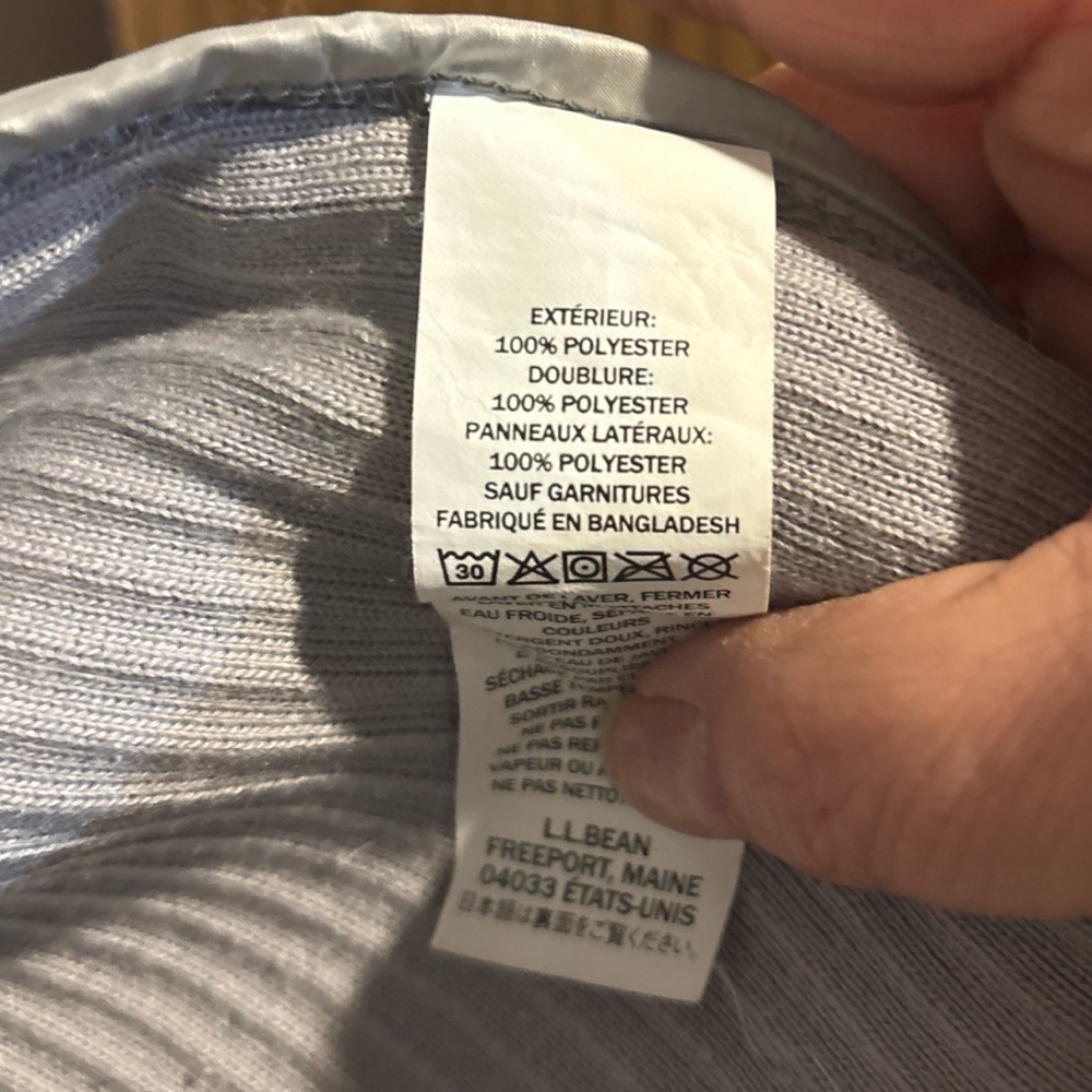 LL Bean women’s gray quilted fleece lined jacket vest size L - Picture 9 of 9